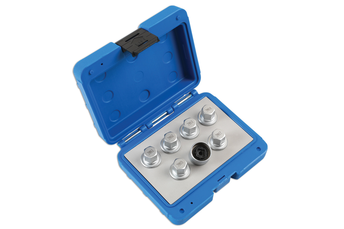 Laser Tools 6860 Locking Wheel Nut Key Set 7pc for Vauxhall, Opel