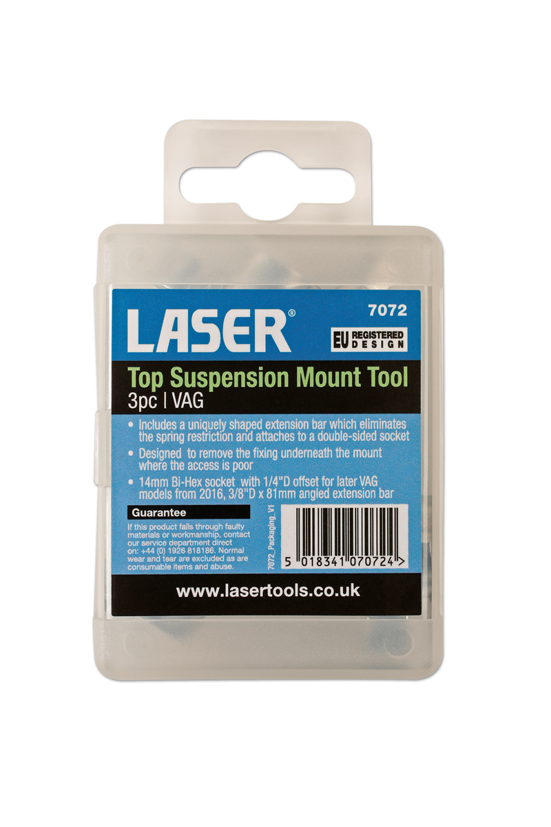 Laser Tools 7072 Top Suspension Mount Tool 3pc for VAG