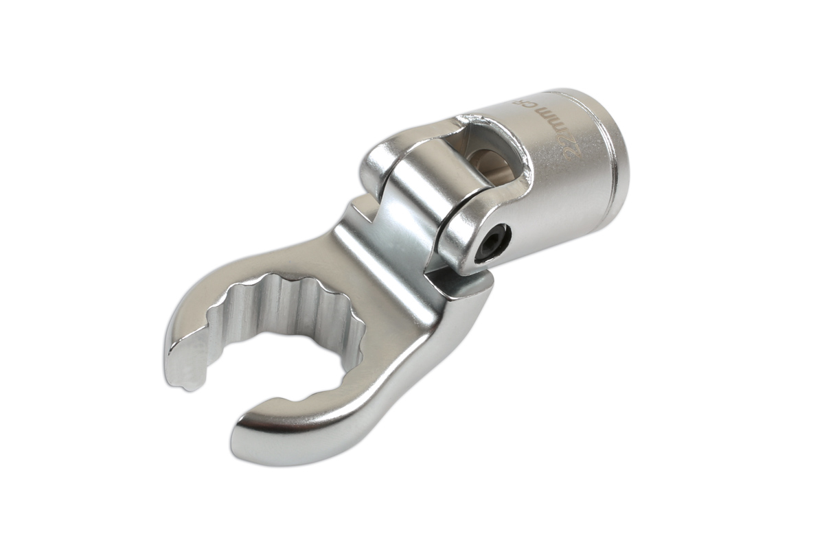 Laser Tools 7519 BiHex Flexible Crows Foot Wrench 1/2"D 22mm