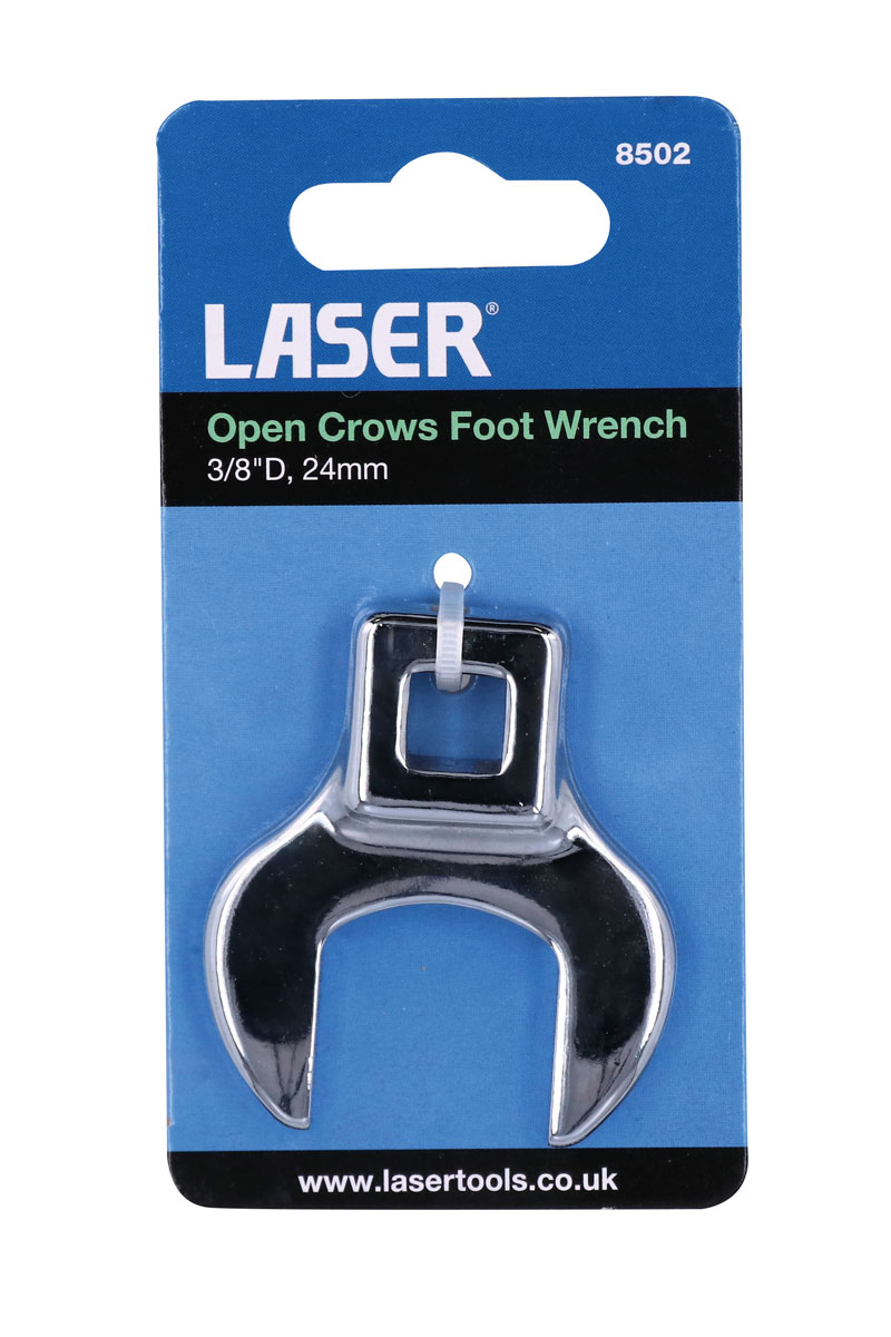 Laser Tools 8502 Open Crows Foot Wrench 3/8"D 24mm